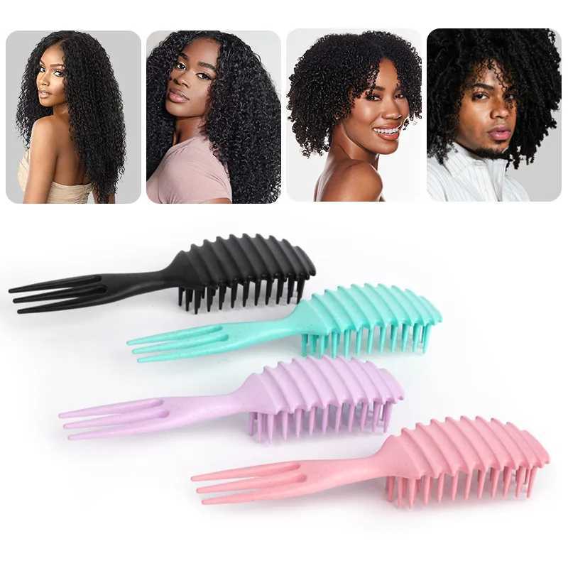 1pcs Gentle Curly Detangling Hair Brush Afro Scalp Massage Comb Curly Hair Edge Curl Hairbrush Salon Hairdressing Tools R250526
