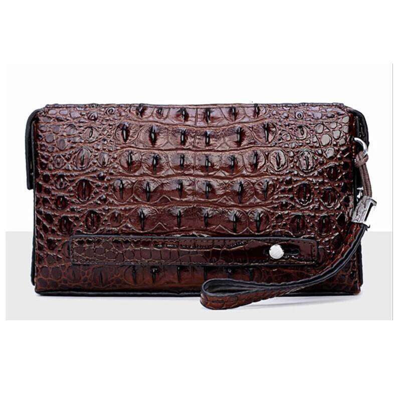 XMESSUN New Fashion Design Crocodile Pattern Clutch Cowhide Genuine Leather Envelope Bag Coin Purse INS K345