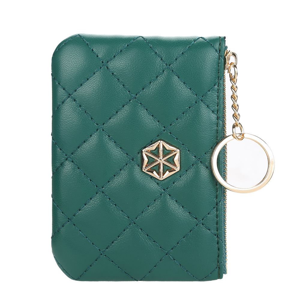 New Fashion Korean Embossed Checkered Zipper Key Bag Fashion Mini Wallet Women fashion fashion s Designer Fashion Men s Key Bag Women s Handbag