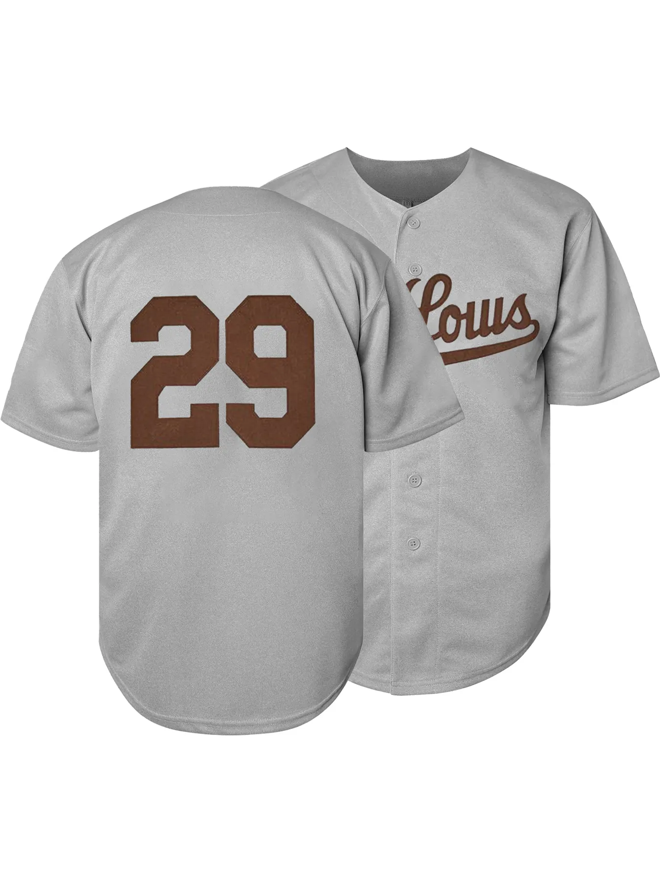 29 Grey ed Men's Baseball Shirt Match Party Training, Short Sleeve Jersey For Males Blue S-XXXL Free shipping