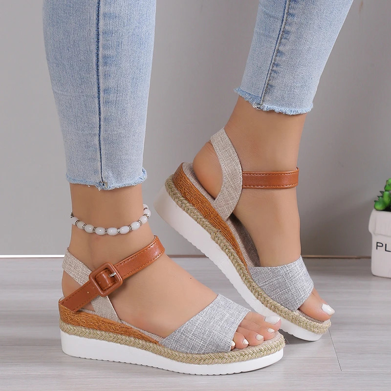 Shoes Sandals Women Summer Fashion Wedge Ladies Party Womens Plus Size Footwear Female 250526