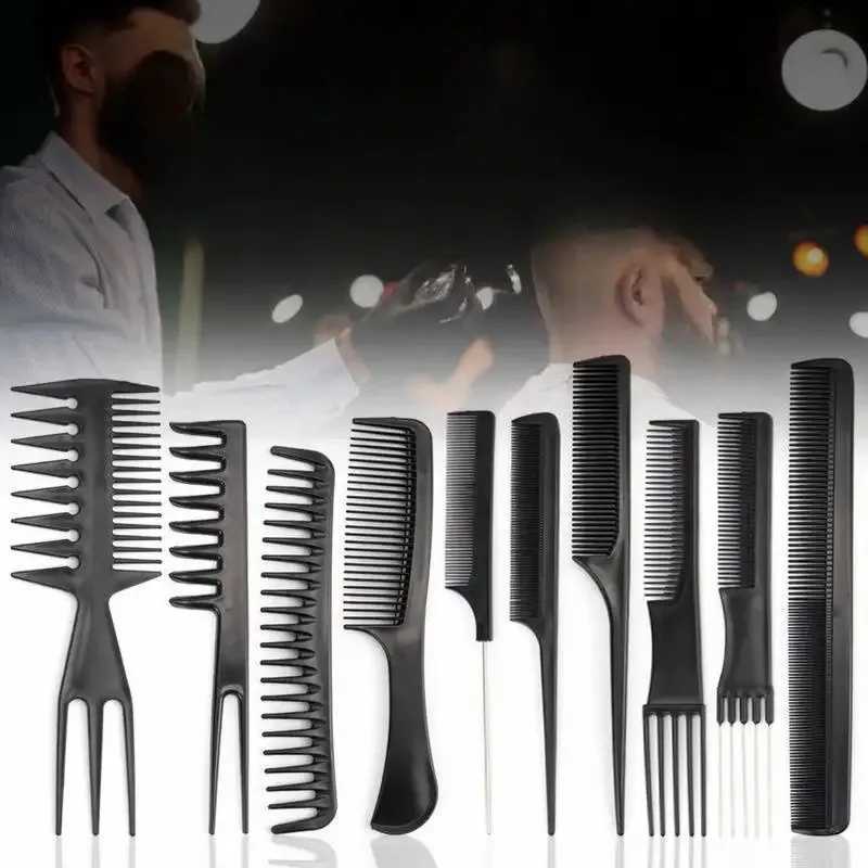 10Pcs Hair Comb Hairdresser Brush Black Plastic Hairbrush Hair Styling Tail Comb Mini Salon Hair Tools R250526