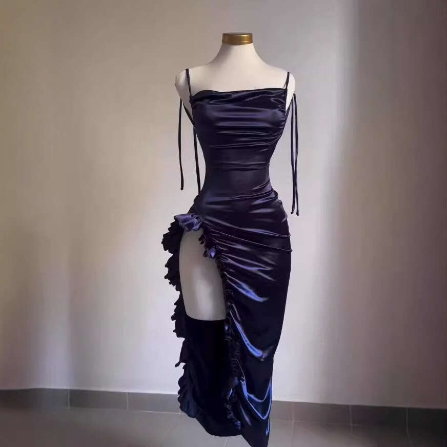 Backless Sexy Dress New Summer High End Y K Sexy Backless Strap Spicy Girl Dress Sexy Flowy Dresses