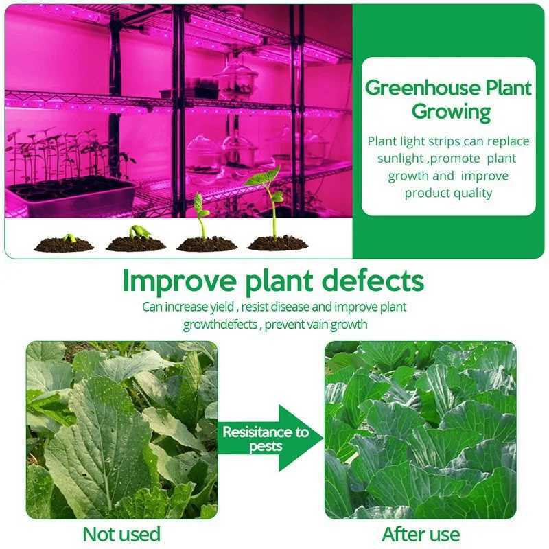 USB 5V LED Plant Grow Strip Light Full Spectrum Plant Growth Light Greenhouse Phytolamp for Plants Hydroponics Growing SystemXJ250526