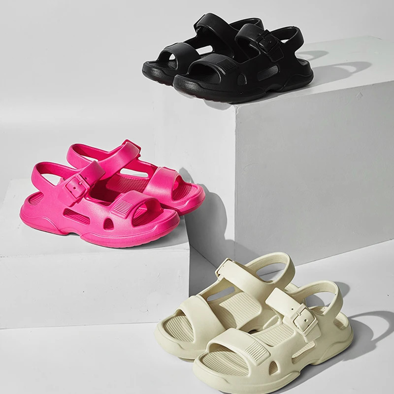 Ankle Buckle Eva Sandals Women Comfortable Soft Sole Sports Woman Lightweight Non Slip Beach Sandle Female 250526BJ - view 7