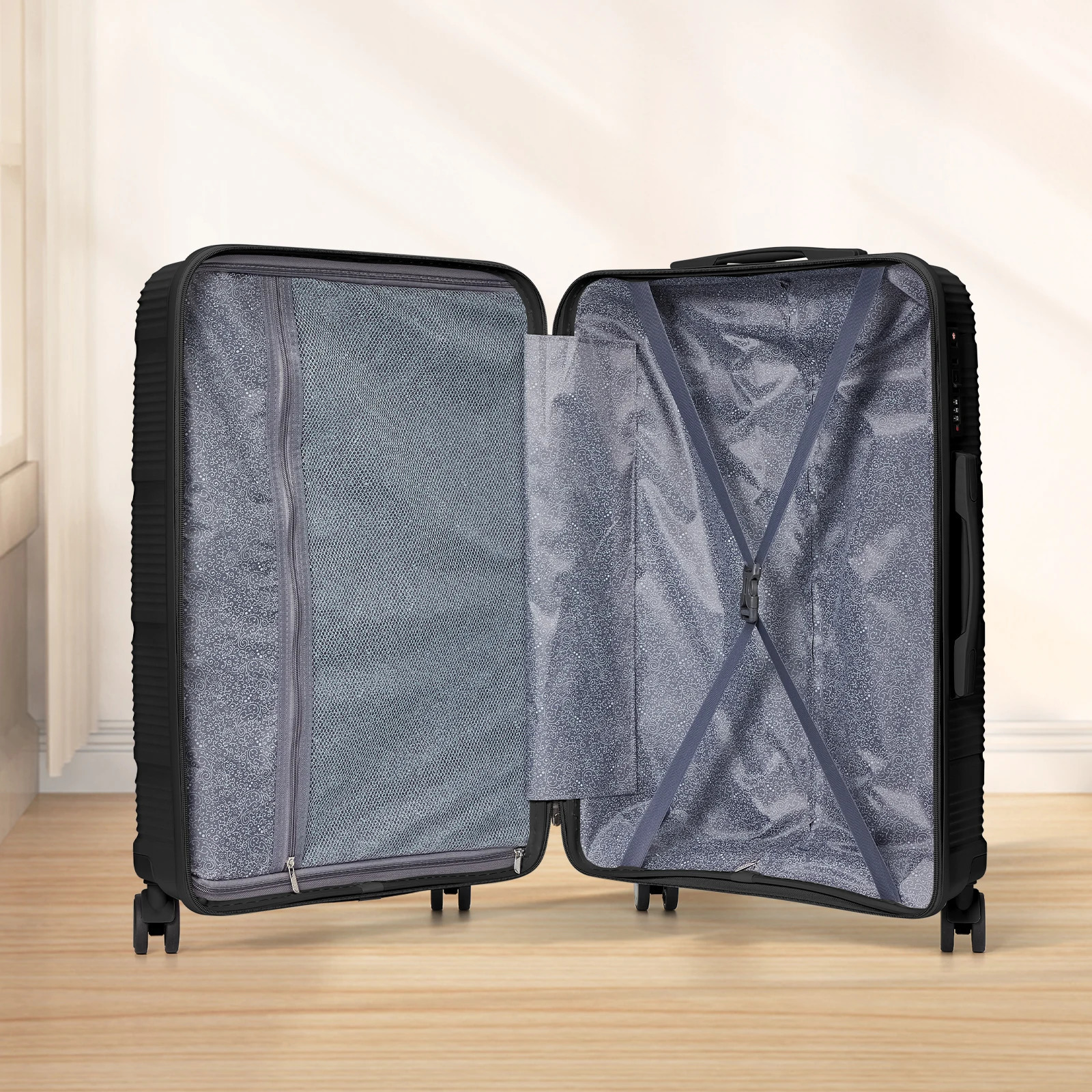 Travel Suitcase Rolling Carry on Boarding Luggage Cabin Set with Cosmetic Case Spinner Wheels Travel Trolley Case 13 20 Inch 250526