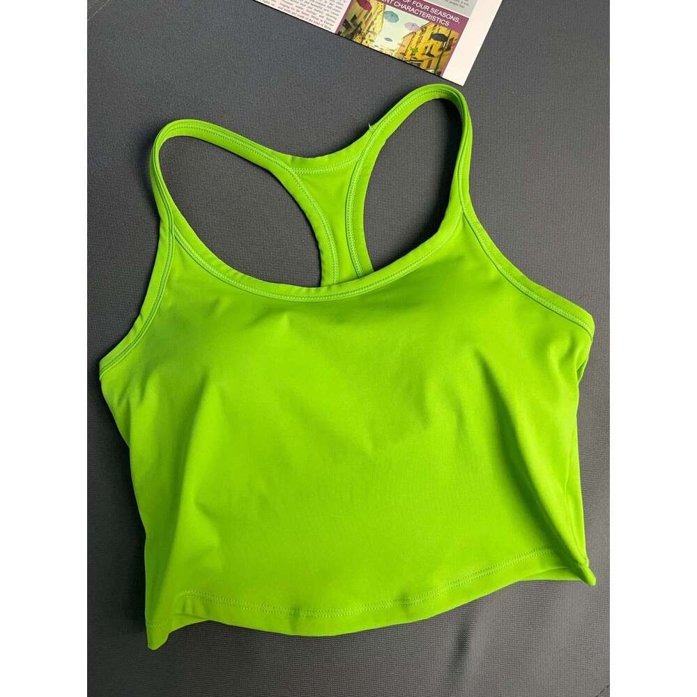 Yoga vest women's new shock-absorbing gathering shaping fixed cup, running, wearing training, fitness, beautiful back sports bra