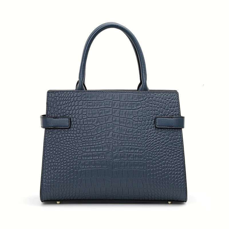 Aidrani Genuine leather crocodile pattern handbag large capacity women s bag square cowhide shoulder