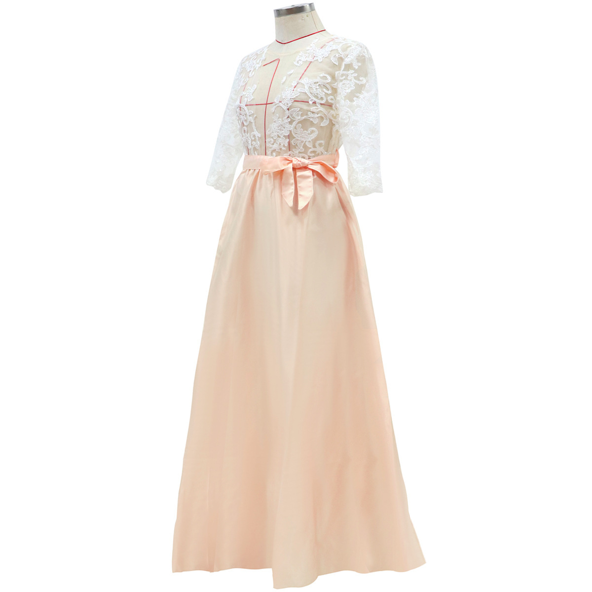 Womens new sardine lace dress wedding bridesmaid dress banquet dress fluffy skirt