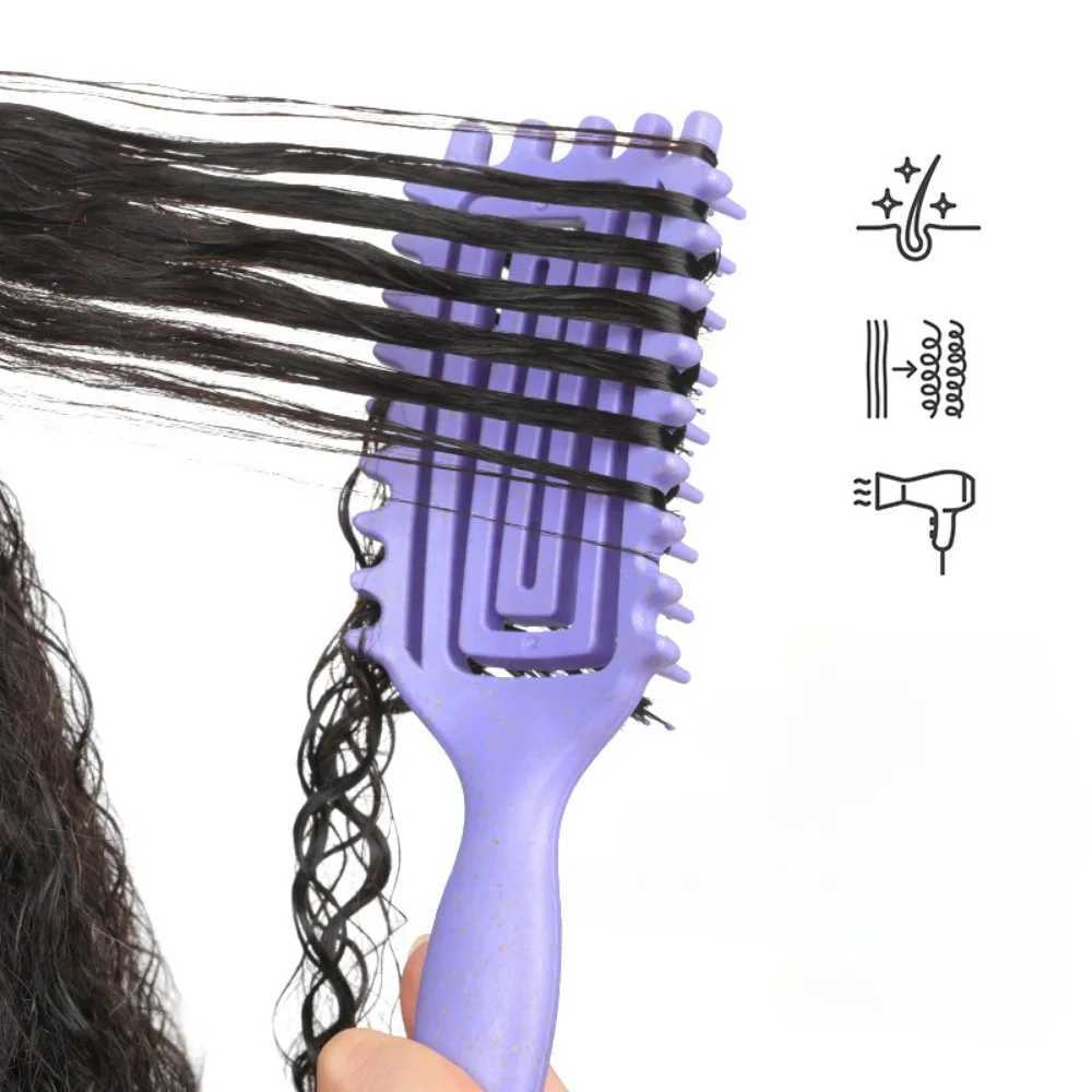 Hollow Detangling Hair Brush Women Curl Define Styling Brush Tangled Wet Curly Hair Comb Scalp Massage Brushes Styling Tools R250526