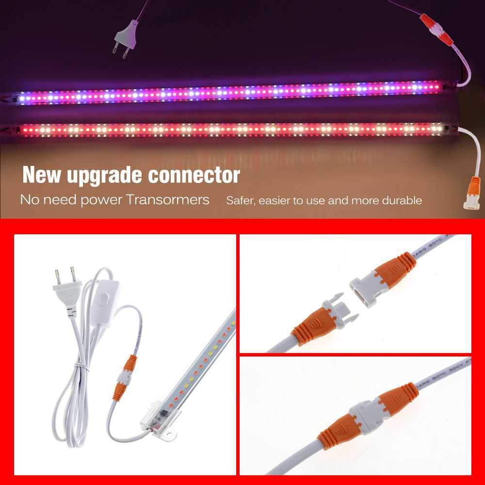 220V Full Spectrum LED Grow Light 75LEDs 50cm LED Grow Tube For Indoor Flower Rack Plants Growing LampXJ250526