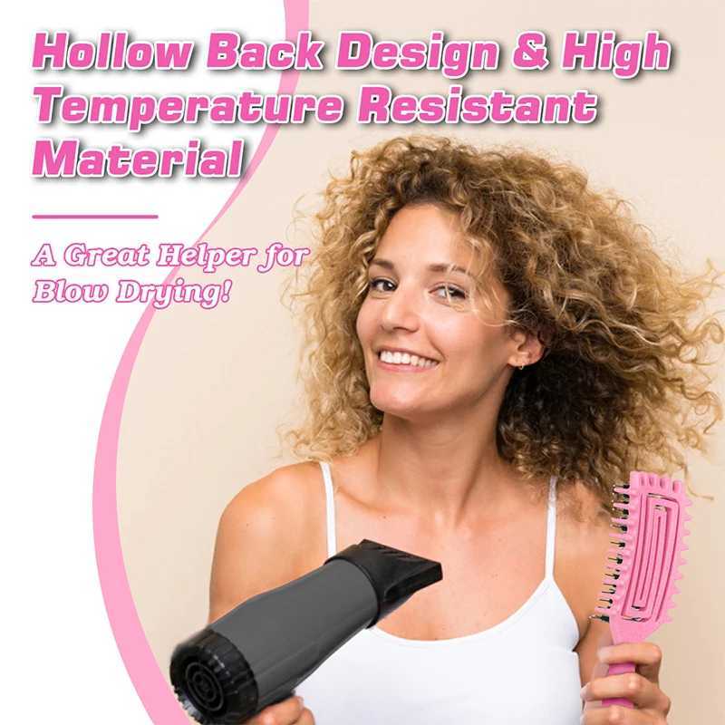 Wet Curly Hair Brush Defining Curl Hairbrush Massage Detangling Black People Detangler Hollow for Blow Drying Brushes R250526