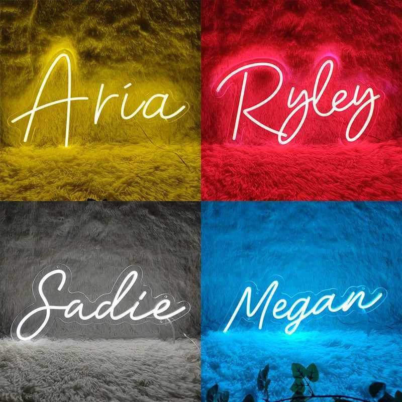 Custom Neon Sign LED Name Light for Kids Name Custom Signs Teenage Gift LED Neon Sign for Wall Decor Bedroom Decor Personalized W250526