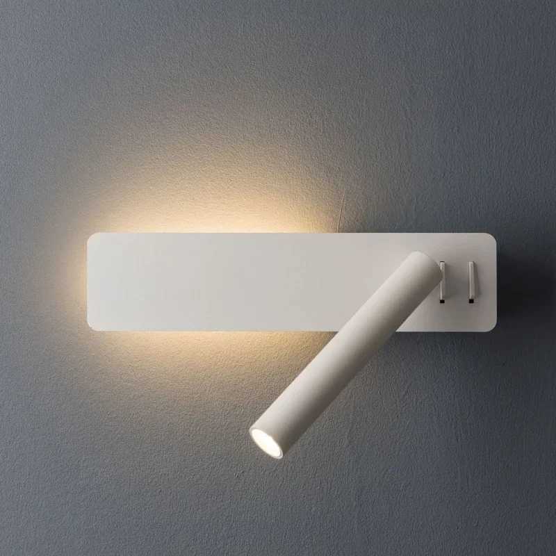 LED Wall Lamp Reading Light for Bedroom Hotel Headboard Night Book Lamp Rotation Bedside Wall Sconce with 3W Spot LED LightXJ250526