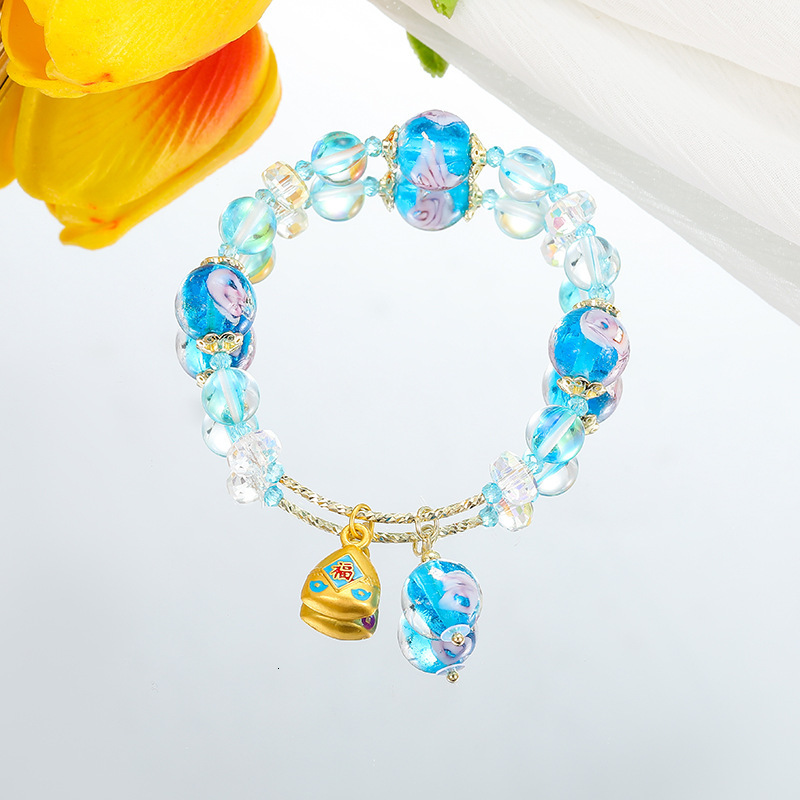 Handstring Creativity Loong Boat Festival Pendant Crystal Girl Fresh and Cute Fu Zi High Zongzi Bracelet