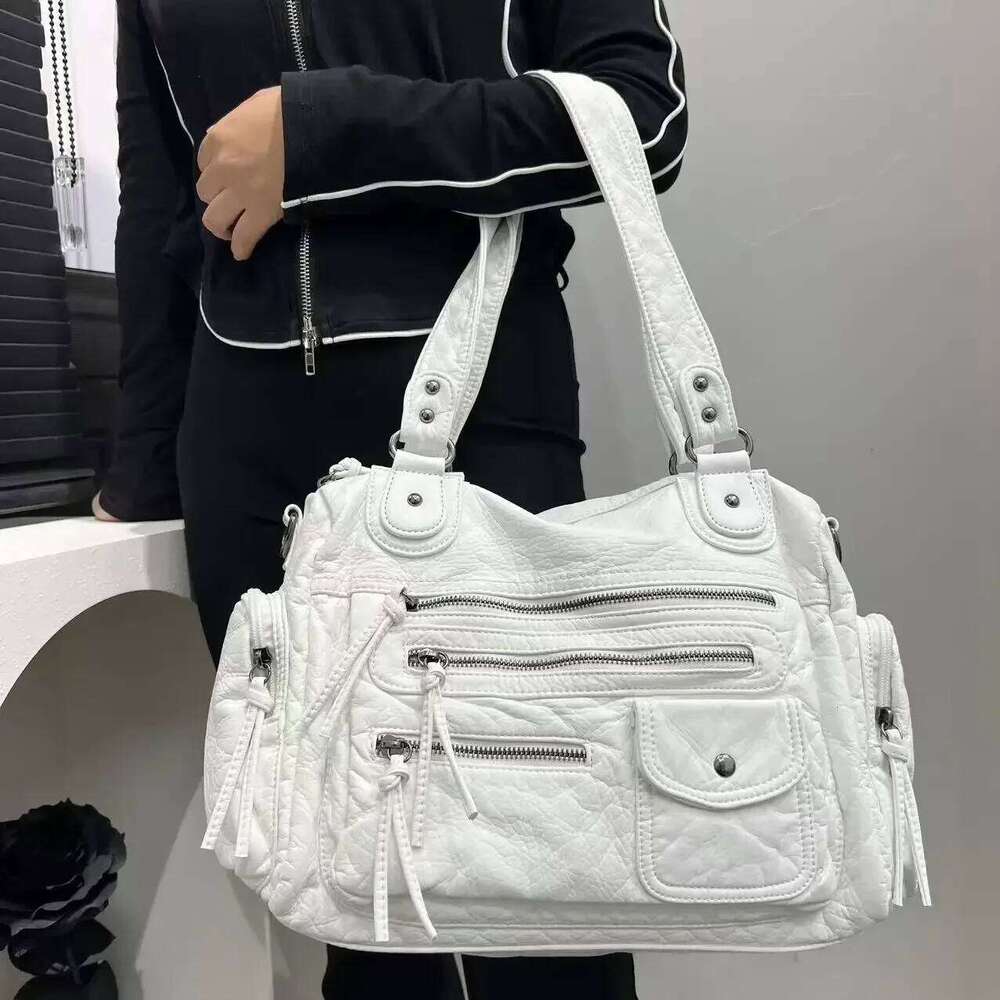 Women's Bags Designer Ladies' Fashion Y2k Spicy Girl Retro Tote Bag, Large Capacity Vintage Multi Pocket Shoulder Bag