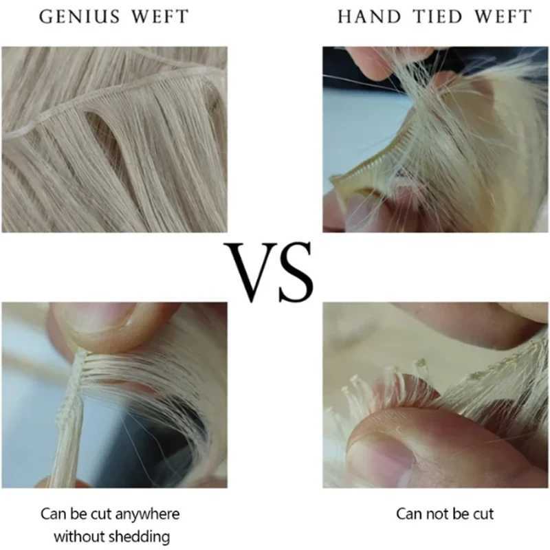 50g/pcs Genius Weft Straight Invisible Burmese Hair Extensions 14-30inch Remy Hair Bundles For Women Hair Weaves S25526