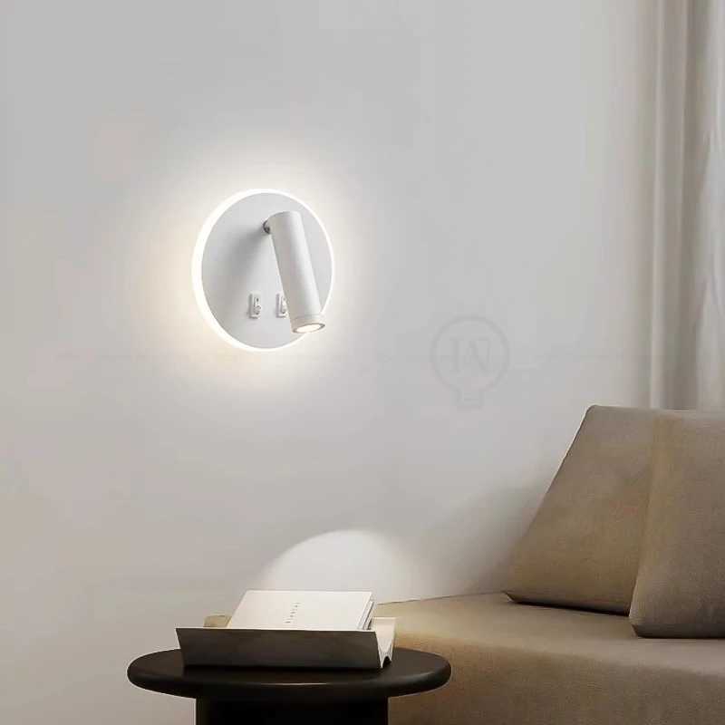 13W wall light backlight 350 degree rotation adjustable wall lamp hotel bedroom bedside study reading sconce lamp With switchXJ250526