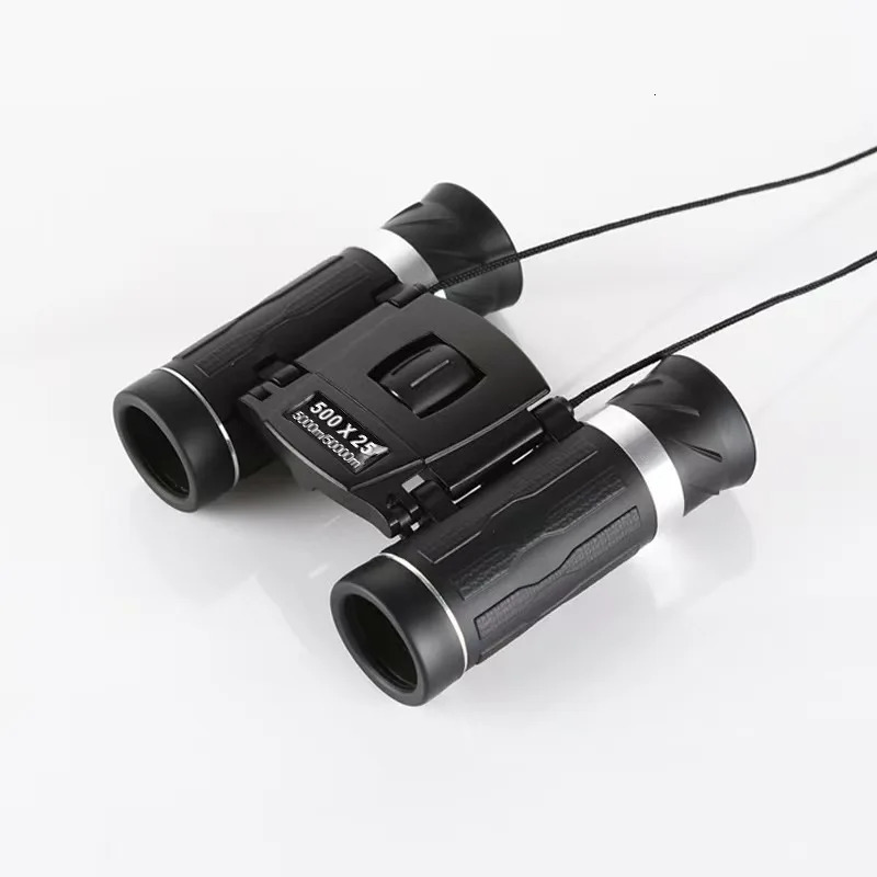 500x25 High Power HD Low Light Level Night Vision Binoculars Portable Travel 5000M Long Range Folding Mini Telescope Optics 250526