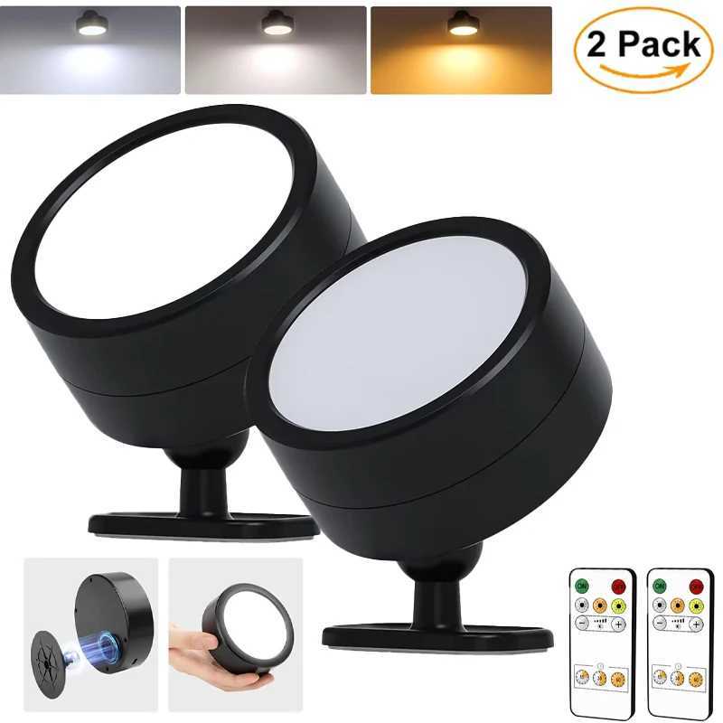 LED Dimmable Wall Mounted Lamp Rechargeable 360Rotate Magnetic Ball With Remote Control Cordless Wall Light for Reading BedsideXJ250526