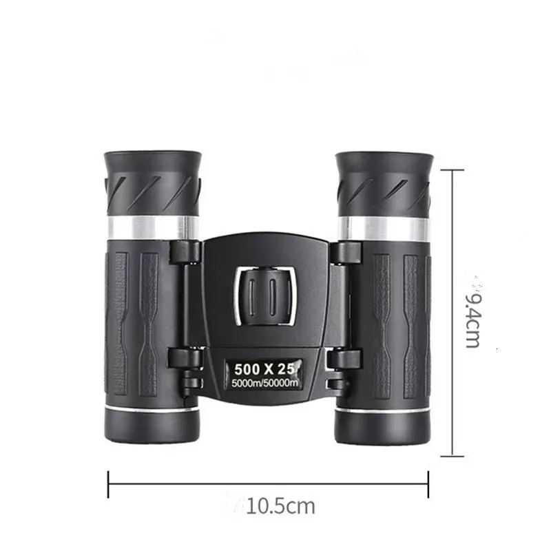 500x25 High Power HD Low Light Level Night Vision Binoculars Portable Travel 5000M Long Range Folding Mini Telescope Optics 250526