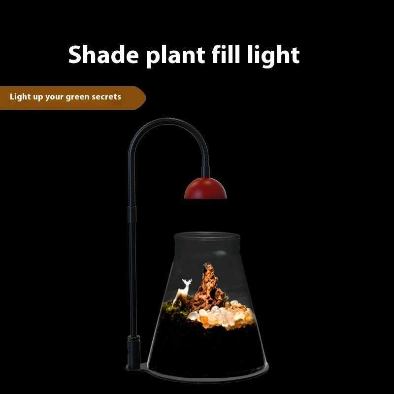 Indoor Plant Growth Lamp with Timer Full Spectrum Plant Lamp Small Plants Growth Light for Desktop Glass Plant TerrariumXJ250526