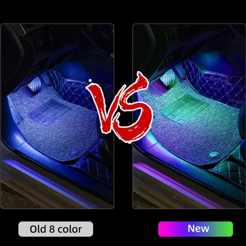 Symphony LED Ara i Ortam Ayak I Arka Ik Uygulama Mzik Kontrol RGB oklu Modlar Otomobil Atmosfer Dekoratif Neon Lamba W250526