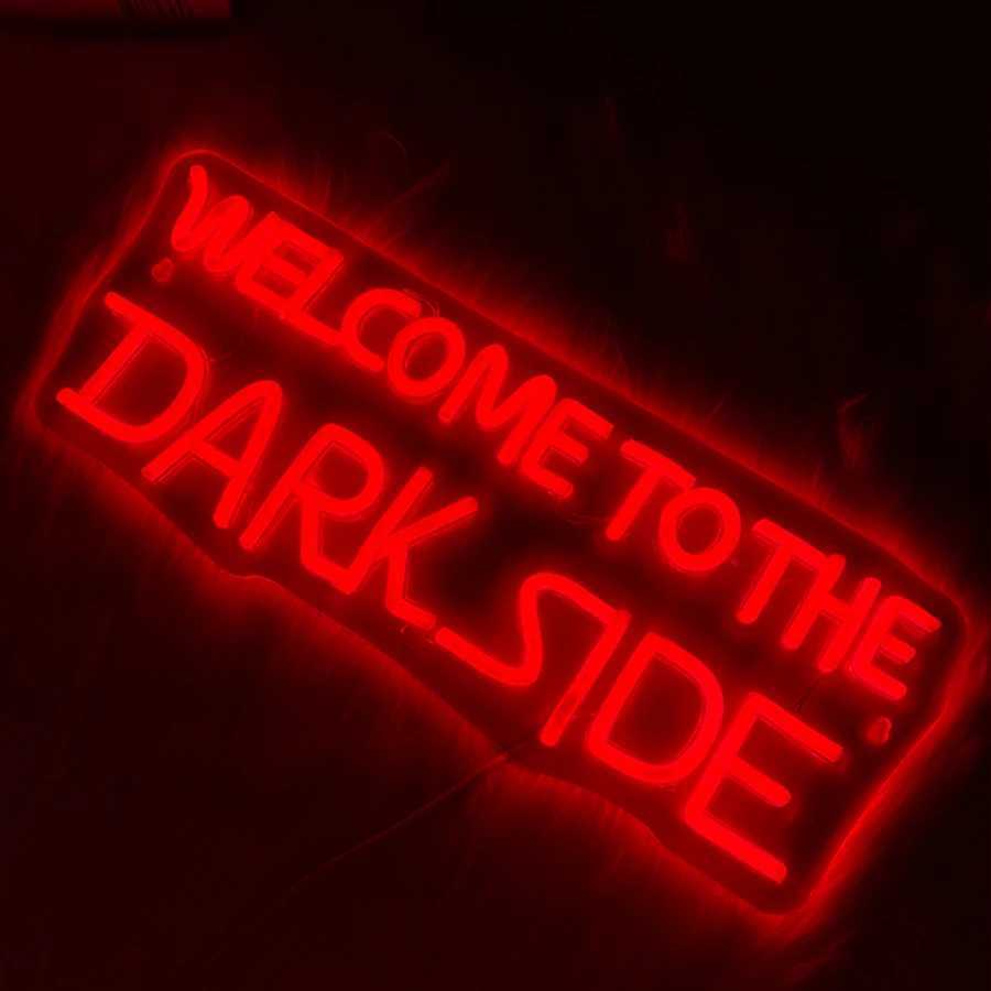 Welcome To The Dark Side Neon Sign Letter Lamp Icon Usb Powered Used For Bedroom Game Room Haunted House Halloween Decor. W250526