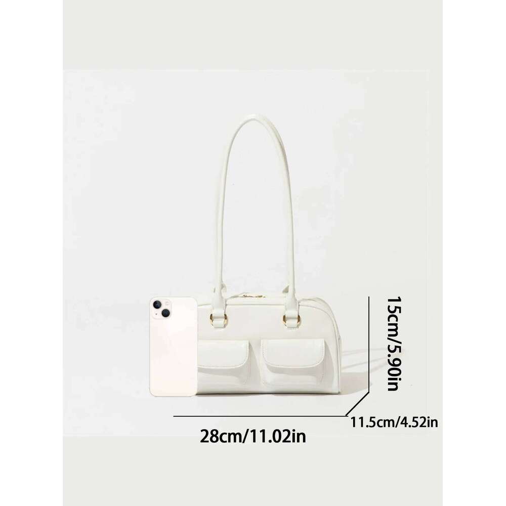 Women's Bags Designer South Korea Dizzy Needle Heo Yoon Zhen The Same Oil Wax Leather Bowling Multi-Pocket Underarm Bag Commuter Hand Bill Should