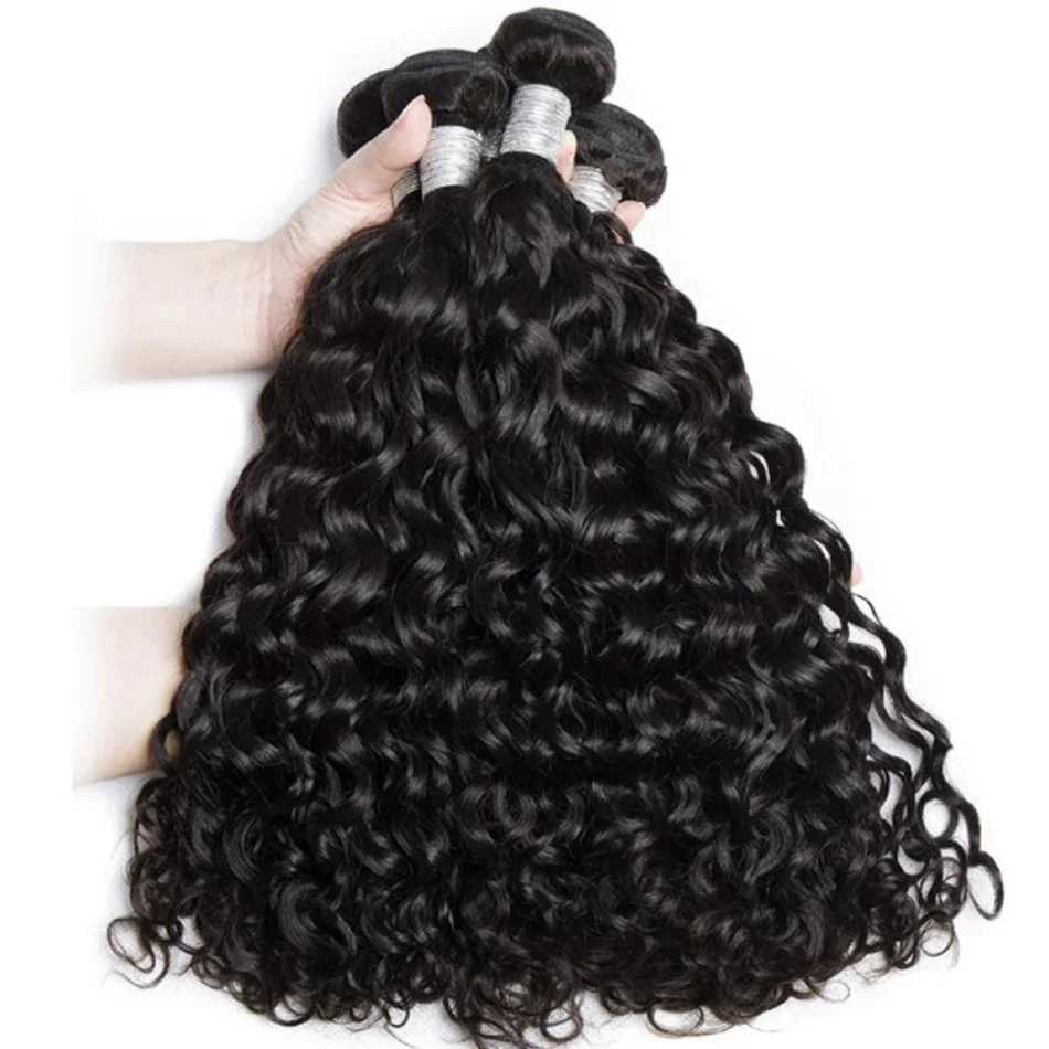 12A Water Wave Bundles Human Hair 100% Unprocessed Virgin Hair Cheap Wet And Wavy Hair 3/4 Bundles Deal Peruvian Deep Wave Hair S25526
