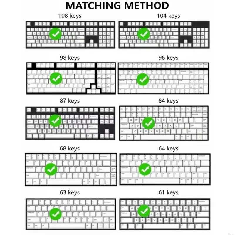 D7YC 1Set Keyca Lazy Theme Keycap For 61/87/104/108 Mechanical Keyboards R250526