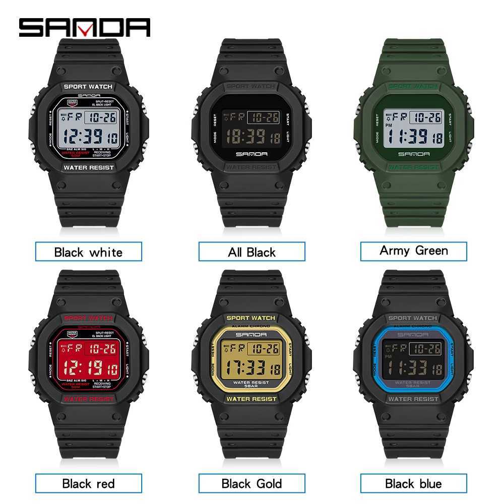 SANDA Fashion Top Brand G Style Digital Mens Watch Luxury Military Sport Waterproof Alarm Stopwatch Clock Men Relogio Masculino M250526