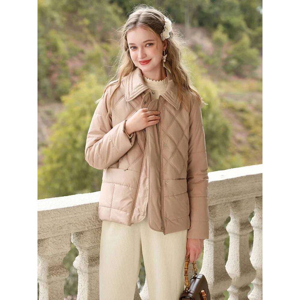 I BELIEVE YOU Turn-down Collar Women's 2024 Winter New Short Loose Windproof Warm Cotton-padded quilted Jacket 2234155370