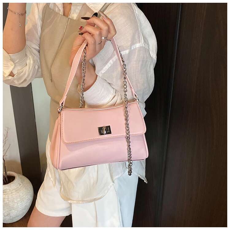 Classic Minimalist Leather Crossbody Bag Solid Color Casual Tote For Women Trendy Large Capacity Messenger