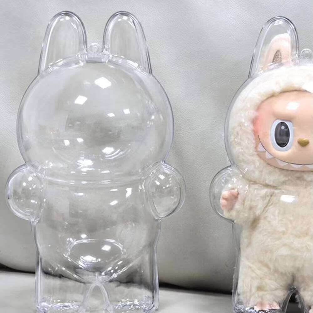 Free shipping DHGadgets Labubu Blind Transparent Protective Case Thickened Dustproof Bag Pendant Accessories Vinyl Doll Storage Box