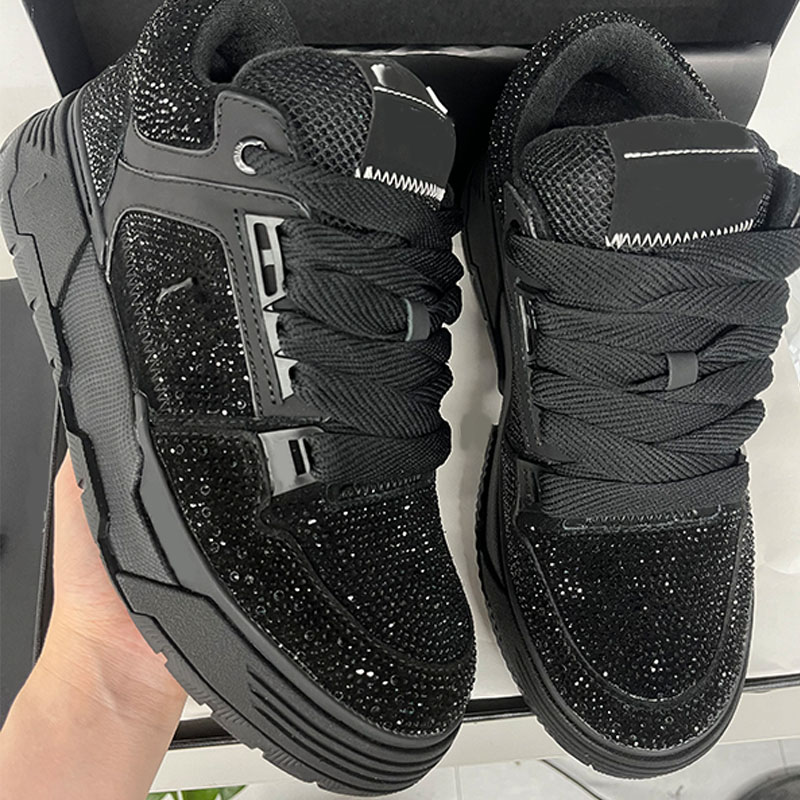 Lussuoso Maschile Da Uomo Cristallo Ma-1 Scarpe Da Sport Di Cristallo Nere Clas…