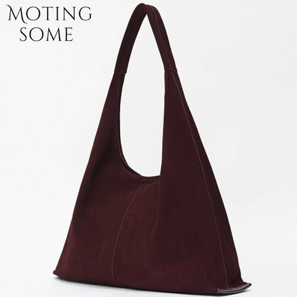 Designer Bag Motingsome Oversized Cm Women Bag Saddle Purses Natural Suede Leather Causal Tote Rommy Commuting Purse
