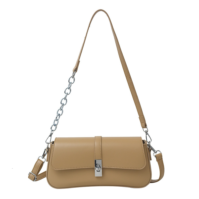 Yuezi Texture Baguette 2025 New Fashion Simple Underarm Small Square Versatile Single Shoulder Crossbody Bag