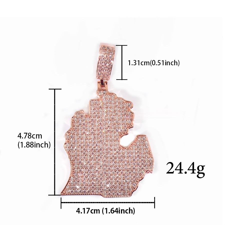 Luxury hip-hop new pendant necklace inlaid with Mosan GRA certificate Fashion trend disc full of diamond jewelry Free shipping