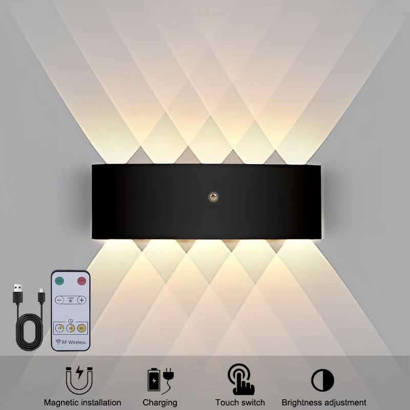 Indoor Wall Lamp Charging Touch Switch Remote Control Wireless USB Charging Bedroom Kitchen Dining Room Living Room StudyXJ250526
