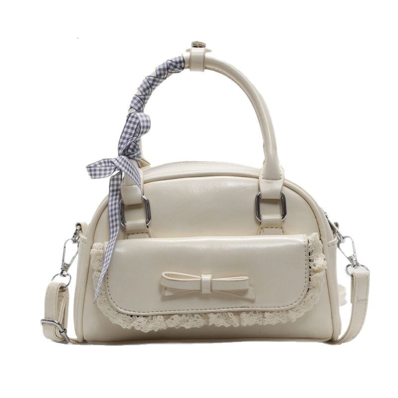 Korean Fashion Sweet Handbag for Women 2025 New Niche Design Ballet Style Small Square Simple Crossbody Bag