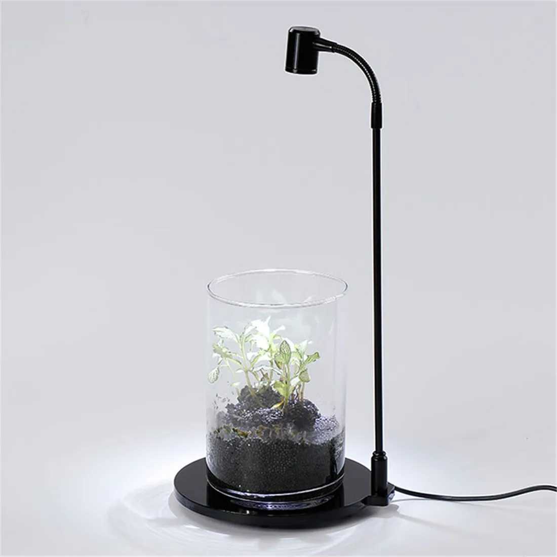 USB Grow Light for Indoor Plants LED Plant Lamp with Stand Flexible Gooseneck Height Adjustable Sun Growing LampXJ250526