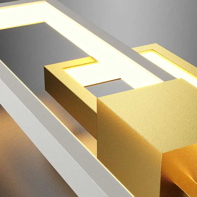 Modern simple long square bedside wall lamp corridor porch wall lamp net red bedroom living room staircase balcony lampXJ250526