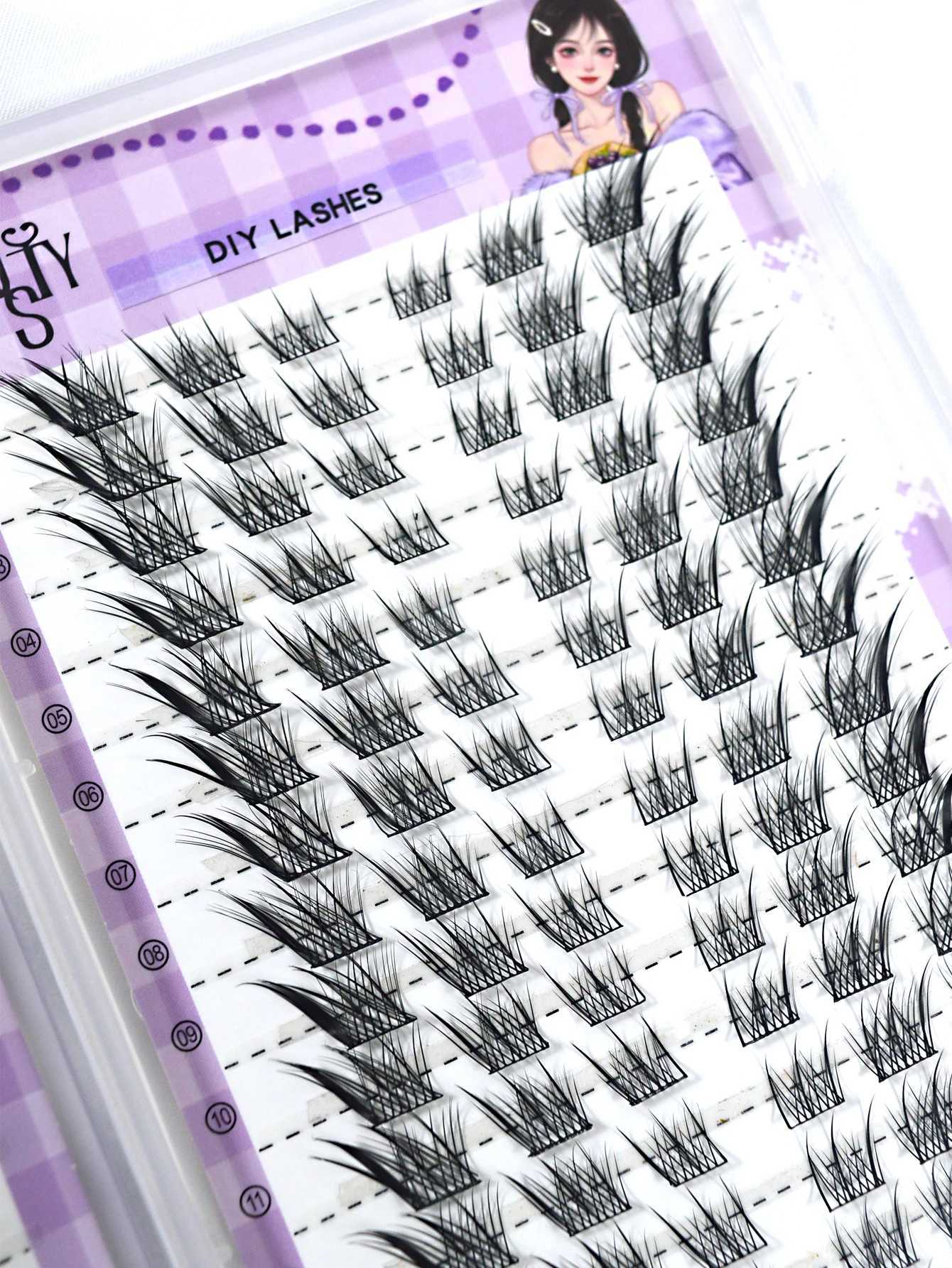 QSTY 32 Rows High Quality Beauty Eyelash Book Eyelash Extension 192-384 PCS Lash Cluster Individual False Eyelashes Clusters z2505266PHC