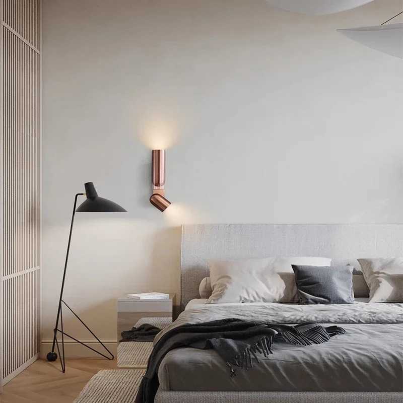 Bauhaus Italian wall lamp Modern minimalist Adjustable angle bedside night light bedroom bathroom Hotel Corridor Porch wall lampXJ250526