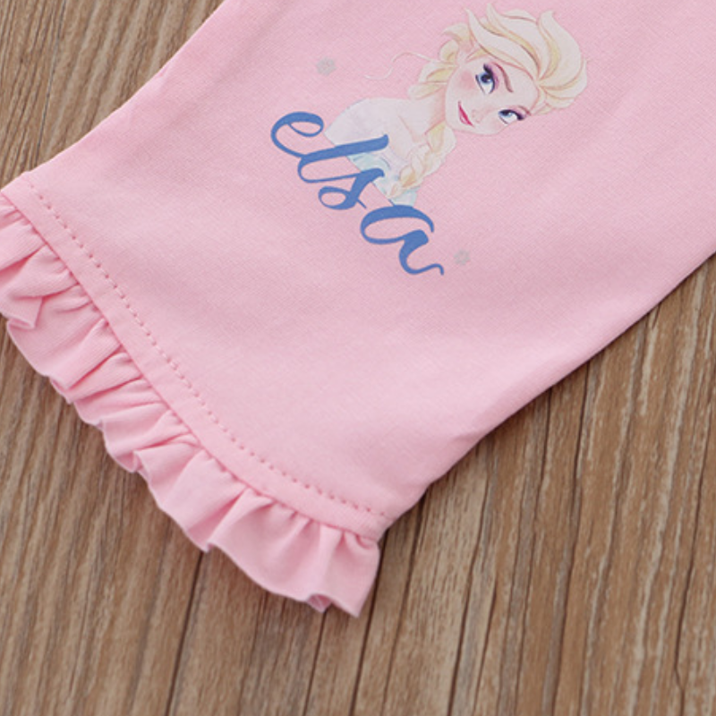 DISNEY Frozen Elsa princess toddler designer clothes baby clothes Children's summer clothes for girl Girls' pants are comfortable and soft c