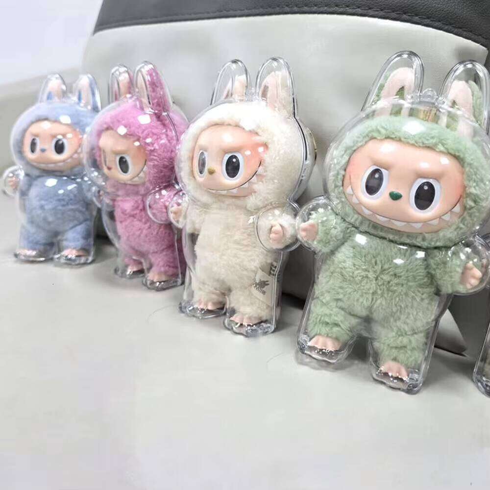 Free shipping DHGadgets Labubu Blind Transparent Protective Case Thickened Dustproof Bag Pendant Accessories Vinyl Doll Storage Box