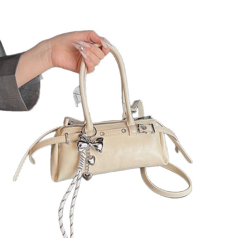 Elegant Korean Style Sweet Niche Handbag for Women 2025 New Fashion Trend Light Luxury Texture Shoulder Crossbody Bag