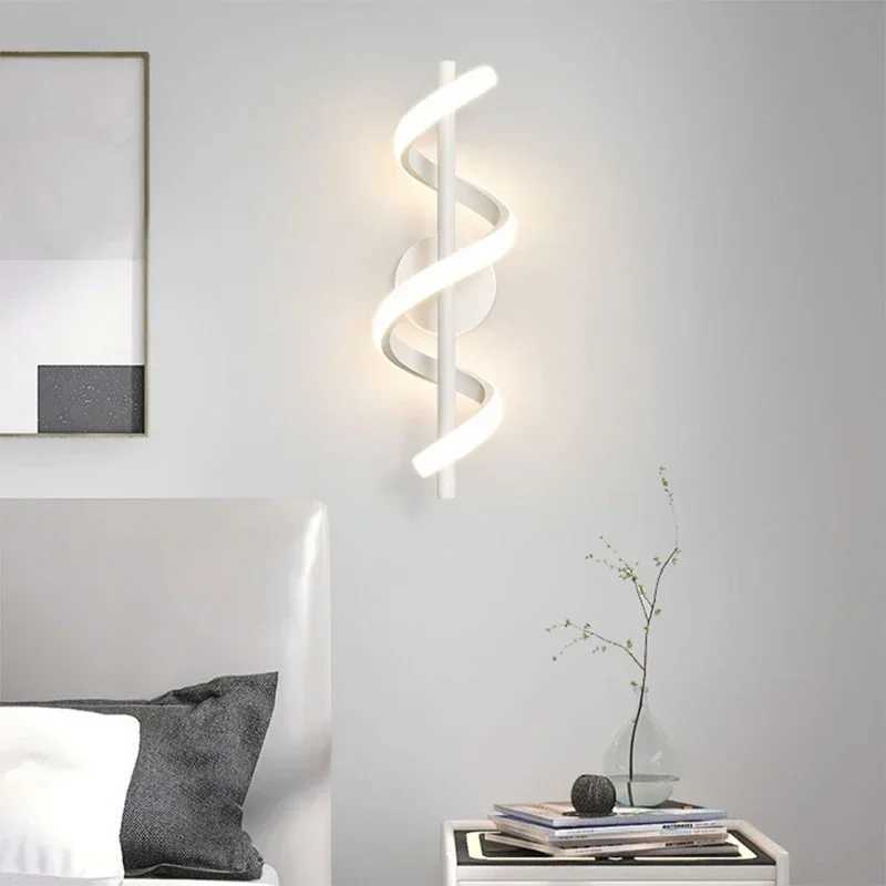 LED Wall Lamp Luxury Black White Gold Wall Decorative Lights For Bedroom Bedside Living Room Corridor Stairs Home Indoor SconcesXJ250526