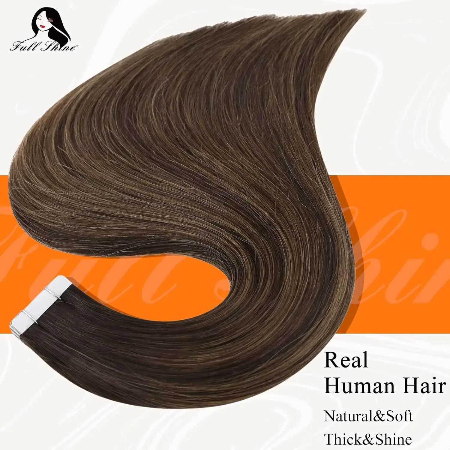Full Shine Tape In Human Hair Extensions Omber Color Blonde Skin Weft Natural Real Remy Human Hair Skin Weft Adhesive For Salon S25526
